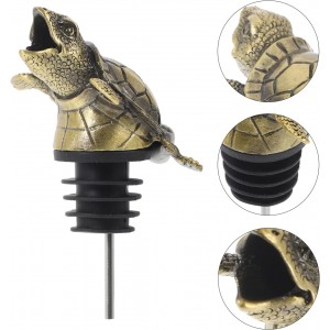 IMIKEYA Sea Turtle Wine Aerator Pourer Spout - Antique Animal Bar Liquors Bottle Pourer Wine Bottle Topper Wine Decanter Creative Wine for Whiskey