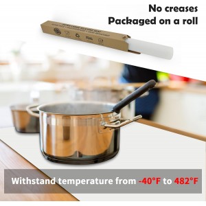 Ultibe Silicone Mats for Kitchen Counter, 78.7''x23.6''(200cmx60cm) Largest Heat Resistant Counter Mat Kitchen Island Waterproof Thicken Non-Slip Countertop Protector Mat, Semitransparent