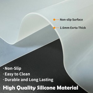 Ultibe Silicone Mats for Kitchen Counter, 78.7''x23.6''(200cmx60cm) Largest Heat Resistant Counter Mat Kitchen Island Waterproof Thicken Non-Slip Countertop Protector Mat, Semitransparent