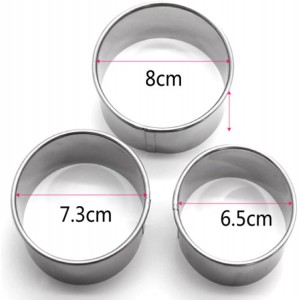 Stainless Steel Dumpling Wrapper Mold 3.14 Inch Round Dough Cutter for Homemade Dumplings Wontons Ravioli Pastry Kitchen Tool