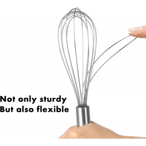 304 Stainless Steel Whisk Set, Dishwasher Safe Rustproof Metal Whisk, Professional Balloon Wire Whisks for Kitchen Cooking, Perfect For Blending, Whisking, Baking, Beating, 3 Packs (8