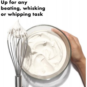 304 Stainless Steel Whisk Set, Dishwasher Safe Rustproof Metal Whisk, Professional Balloon Wire Whisks for Kitchen Cooking, Perfect For Blending, Whisking, Baking, Beating, 3 Packs (8