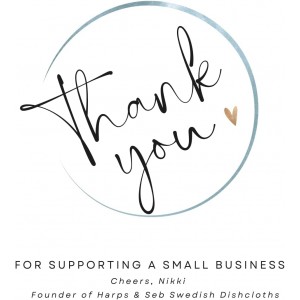 Harps&Seb Swedish Dishcloths for Kitchen Dishcloths - 6 Pack, Reusable Paper Towels with Clips, Super Absorbent Washable Non-Scratch Swedish Dish Towels, No Odor, Biodegradable