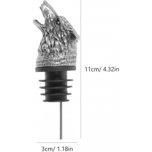 Alipis Wolf Head Wine Pourer Aerator with Alloy Pour Spout Airtight Seal Wine Stopper for Bottle Preservation and Smooth Pouring Novelty Bar Tool for Parties and