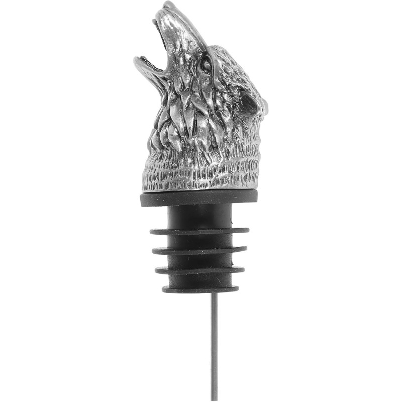 Alipis Wolf Head Wine Pourer Aerator with Alloy Pour Spout Airtight Seal Wine Stopper for Bottle Preservation and Smooth Pouring Novelty Bar Tool for Parties and