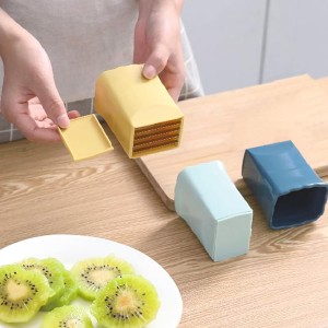 Tulobi 2-Piece Fruit Slicer Set, Stainless Steel, Mini Cup Slicer, Quick Salad Maker, Creative Kitchen Gadget (Navy Blue + Cyan)