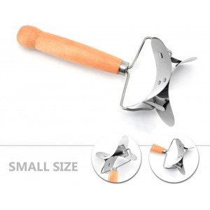 Kichvoe Dumpling Skin Cutter Mold Non-Stick Wooden Handle Rolling Pastry Cutter for Dumpling Wrapper Dough Pie Making Tool 7.08X2.95X1.57 Inches