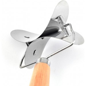 Kichvoe Dumpling Skin Cutter Mold Non-Stick Wooden Handle Rolling Pastry Cutter for Dumpling Wrapper Dough Pie Making Tool 7.08X2.95X1.57 Inches