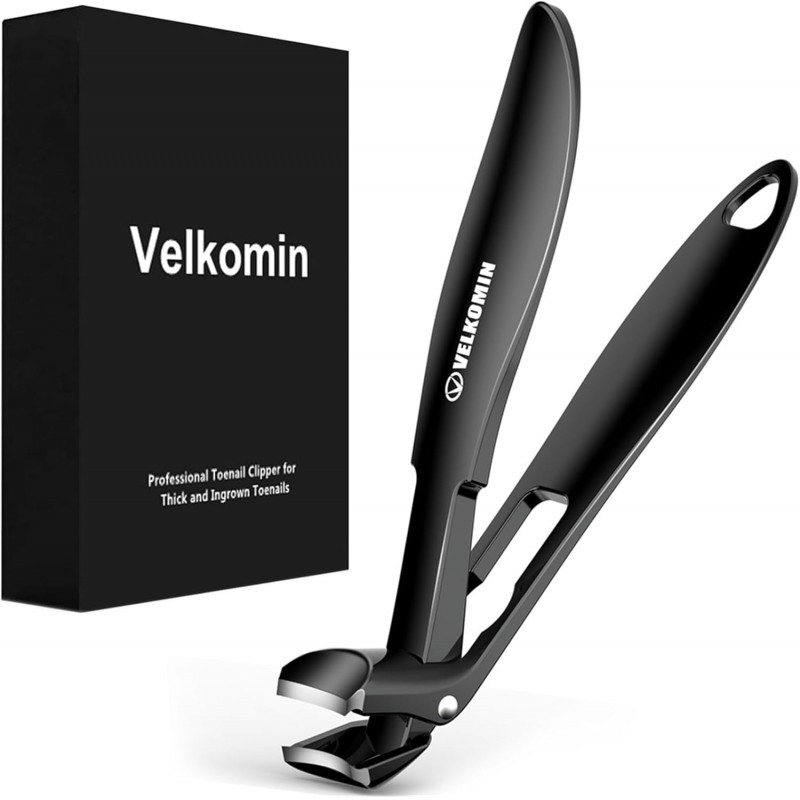 Toenail Clippers for Seniors, Long Handled Curved Head Nail Clippers with Catcher, Ultra-Sharp Heavy Duty for Thick Nails, Ergonomic Design for Men & Women, 18-Month Replacement Warranty