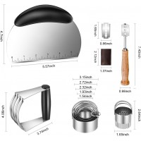 Pastry Cutter, Biscuit Cutter, Dough Scraper, Bread Lame, Stainless Steel Pastry Blender Set, Dough Cutter Biscuit Cutter Sourdough Bread Scoring Tool Dough Blender Tools & Pastry Utensils (5 Pcs/Set)