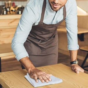 Textila Bar Mop Towels - 12x12 Inches - Pack of 10 - White - Cotton Dish Cloths & Cleaning Towels for Kitchen, Bar, Restaurant, Household Use – Absorbent, Durable, Reusable