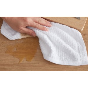 Textila Bar Mop Towels - 12x12 Inches - Pack of 10 - White - Cotton Dish Cloths & Cleaning Towels for Kitchen, Bar, Restaurant, Household Use – Absorbent, Durable, Reusable
