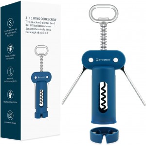 KITCHENDAO 3 in 1 Wing Corkscrew Wine Bo...