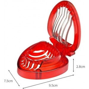 Red Strawberry Slicer,Cup Slicers | Egg Slicers | banana slicers | Strawberry Cutter | Quickly Making Fruit Vegetable,Stainless Steel Blade Kitchen Tools and Gadgets Fruit and Vegetable Tools