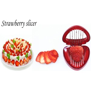 Red Strawberry Slicer,Cup Slicers | Egg Slicers | banana slicers | Strawberry Cutter | Quickly Making Fruit Vegetable,Stainless Steel Blade Kitchen Tools and Gadgets Fruit and Vegetable Tools