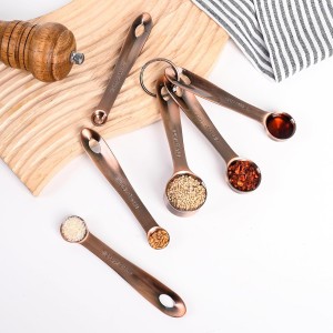 Copper Measuring Cups and Spoons Set, Stainless Steel Measuring Cups and Spoons Set, 5 Metal Measuring cups & 6 Baking Measuring Spoons, Imperial & Metric Measuring Tools Set 11