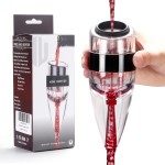 D&Slifei Red Wine Aerator Pourer and Decanter with Unique Aeration Device – Quickly Enhances Wine Flavors for a Smoother Finish, Ideal Gift for Wine Lovers & Sommeliers (Black)