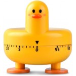 Cooking Timer Cute Duck Kitchen Timer 60 Minute Wind Up Mechanical Rotating Alarm for Kitchen Cooking Baking (Yellow)