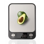 Brigii Food Scale,Digital Kitchen Scale, Stainless Steel, Weight in Grams, Ounces, Milliliters and Pounds, Ideal for Meal Prep, Cooking, and Baking