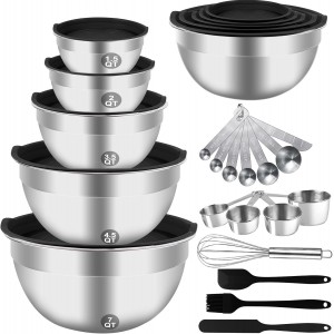 Mixing Bowls Set, 25PCS Stainless Steel ...