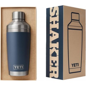 YETI Rambler 20 oz Cocktail Shaker, Stainless Steel, Vacuum Insulated, Big Wave Blue