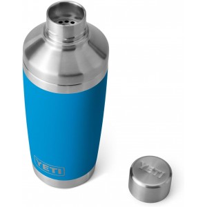 YETI Rambler 20 oz Cocktail Shaker, Stainless Steel, Vacuum Insulated, Big Wave Blue