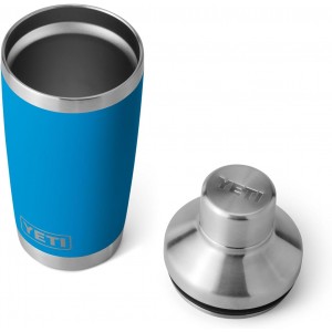 YETI Rambler 20 oz Cocktail Shaker, Stainless Steel, Vacuum Insulated, Big Wave Blue