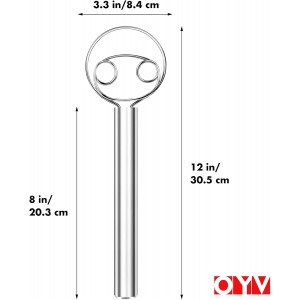 304 stainless steel dough whisk, Dishwasher Safe Danish Dough Whisk, Dutch Bread Whisk for Sourdough, Pizza, Pastry, Cake Batter, 12-inch sourdough tools