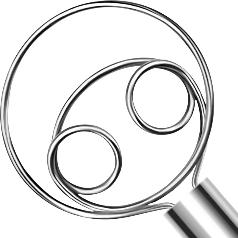 304 stainless steel dough whisk, Dishwasher Safe Danish Dough Whisk, Dutch Bread Whisk for Sourdough, Pizza, Pastry, Cake Batter, 12-inch sourdough tools