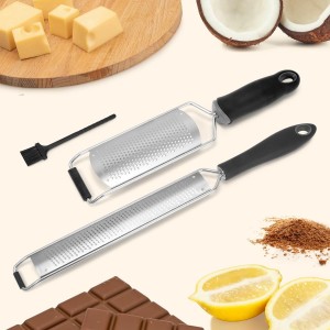 Lemon Zester Grater with Handle, Fine Graters for Kitchen, Cheese Grater Handheld, Hand Grater Zester Tool Stainless Steel