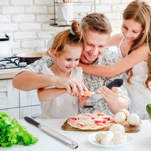 Lemon Zester Grater with Handle, Fine Graters for Kitchen, Cheese Grater Handheld, Hand Grater Zester Tool Stainless Steel