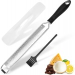 Lemon Zester Grater with Handle, Fine Graters for Kitchen, Cheese Grater Handheld, Hand Grater Zester Tool Stainless Steel