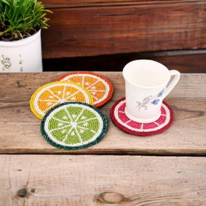 Glass Beads Coasters for Drinks - 12 Pcs Round 4 inch Drink Coaster Thick Absorbent Heat-Resistan - Used for Cold Hot Beverages Glasses Mugs Cups Plants Apartment Decor Bar Table - ALPHA Living HOME