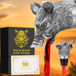 Wild Boar Head 2-in-1 Wine Aerator Bottl...