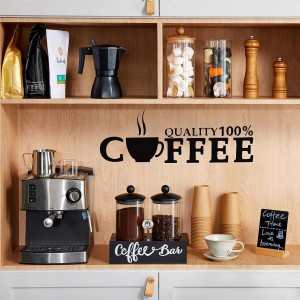 Yangbaga Glass Sugar Coffee Canister for Ground Coffee,2×55OZ Coffee Containers with Handle Shelf Coffee Bar Station Accessories Organizer Decor,Food Storage Jars with Iron Scoop for Kitchen