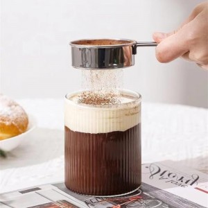 2 Pack Powdered Sugar Sifter - Flour Sifter for Baking - Mini Small Drainer for Baking, Powder, Sugar and Coffee Pastas Tea Strainer (Silver)