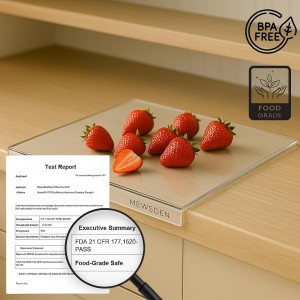 Acrylic Cutting Board with Counter Lip, Clear Cutting Boards for Countertop Protector, Non-Slip Cutting Board for Kitchen Counter, Aesthetic Kitchen Decor Gadgets House Warming Gifts(16.1"x12.5")