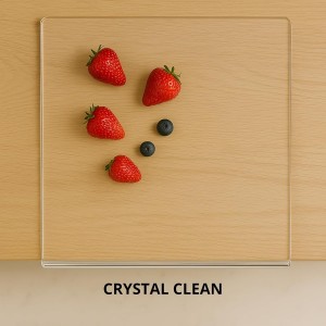 Acrylic Cutting Board with Counter Lip, Clear Cutting Boards for Countertop Protector, Non-Slip Cutting Board for Kitchen Counter, Aesthetic Kitchen Decor Gadgets House Warming Gifts(16.1"x12.5")