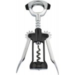 Ultimo Wing Corkscrew, Open Spiral Worm with built-in Foilcutter BLACK