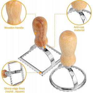 5Pcs Ravioli Maker Cutter, Aluminum Alloy Ravioli Stamp Maker Cutter, Ravioli Pasta Cutter, Ravioli Cutter Set, Ravioli Pasta Cutter Wheel Set, For Ravioli, Pierogi, Empanadas