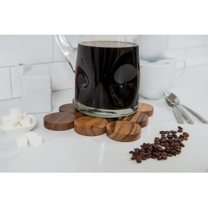 Lipper International Acacia Wood Dotted Trivet for Pots, Pans, and Hot Dishes, 8