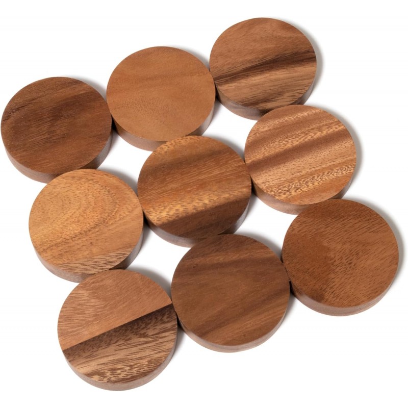 Lipper International Acacia Wood Dotted Trivet for Pots, Pans, and Hot Dishes, 8