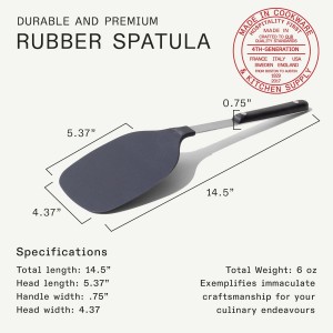 Made In Cookware | Rubber Spatula (Harbour Blue) | Versatile Kitchen Essential | Dishwasher Safe