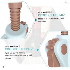 PRETYZOOM Wine Bottle Wing Opener Stainless Steel Corkscrew Bottle Opener Easy Press Extract