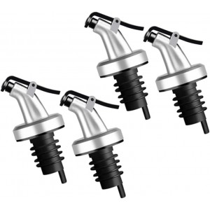 Press Oil Stopper Sauce Bottle Nozzle - Leak-Resistant Olive Oil Pourer Spout for Kitchen Bottles - Versatile Wine Stopper and Pourer for Oils Vinegar Syrups - Fits Standard 3.26In Bottles