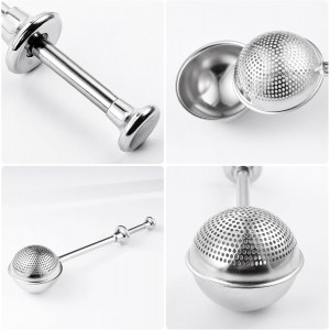 Flour Sifter, Stainless Steel Flour Sifter for Baking, One Handed Operation Baking Sifters, Great Flour Sieve Bakers Dusting Wand for Quick Sifting Cakes and Spices XVBITOR