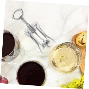 Wing Wine Corkscrew Premium Manual Bottle Opener for Parties Elegant Two-one Design for Wine and Beer Stainless Steel Construction Convenient for Home Use