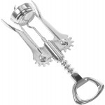 Wing Wine Corkscrew Premium Manual Bottle Opener for Parties Elegant Two-one Design for Wine and Beer Stainless Steel Construction Convenient for Home Use