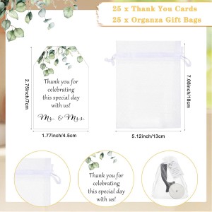 25 Set Wedding Party Favor for Guests Include a Slice of Love Stainless Steel Pizza Cutter Thank You Cards and Organza Gift Bags Pizza Cutter Wheels for Bridal Shower Return Gifts