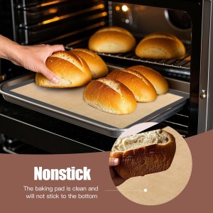 Silicone Baking Mat 3 Pack, Non-Stick Food Safe Reusable Baking Sheets, 2 Medium & 1 Small Sizes for Cookies Macarons Bread, (Gray)